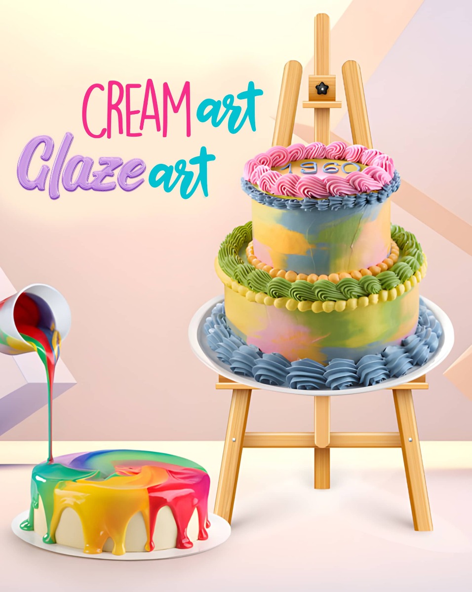 Con CreamArt e GlazeArt, ogni torta diventa una vera tela su cui liberare la tua creatività.