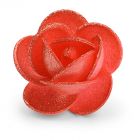 RED FLAVIA ROSE WITH RED GLITTER D4 WF