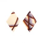 Decorazioni in cioccolato bianco - Rombo Bicolore