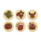 Tondo chablon in cioccolato bianco - Natale