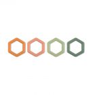 Decorazioni in cioccolato bianco - Esagoni