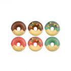 Decorazioni in blister in cioccolato bianco - Donuts