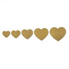 Kit Cuori Chablon in Cioccolato Fondente - Golden Touch