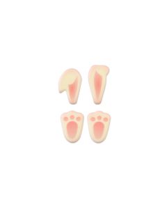 Kit coniglietto in cioccolato bianco