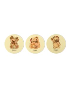 THUN Tondo chablon in cioccolato bianco - Teddy Natale