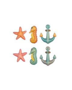 Decorazioni in blister in cioccolato bianco - Soggetti Marini