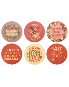 Tondo chablon in cioccolato bianco - Festa della mamma